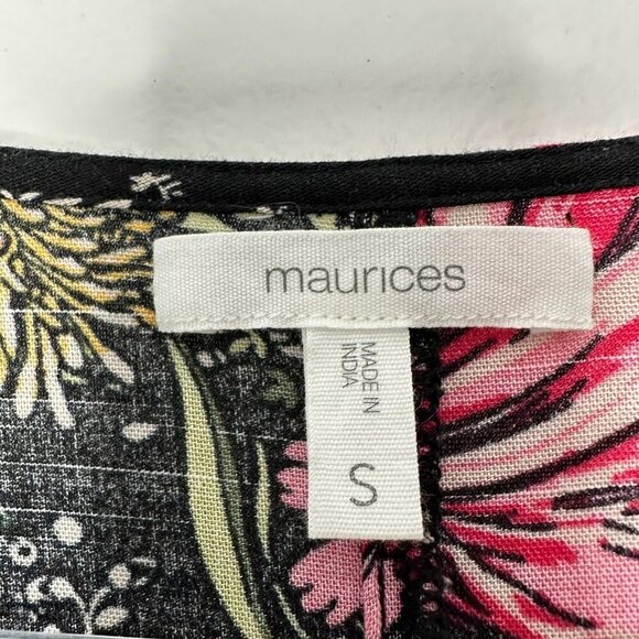Maurices Kimono Black Lace Floral Ruffles Beach Coverup Small - Picture 5 of 10